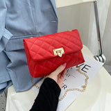 Embroidered Bag Women Crossbody All-match Handbag Chain Bag