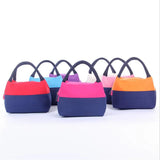 Thick Canvas Lunch Bag Portable Picnic Meal Bag Ice Bag