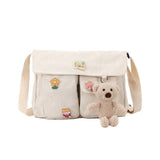 Solid Canvas Crossbody Bags for Women Girls