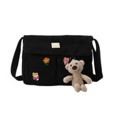 Solid Canvas Crossbody Bags for Women Girls