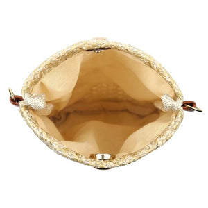 Mini Crossbody Beach Bag Straw Purse Lipstick Satchel