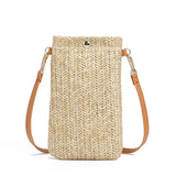 Mini Crossbody Beach Bag Straw Purse Lipstick Satchel