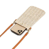 Mini Crossbody Beach Bag Straw Purse Lipstick Satchel