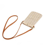 Mini Crossbody Beach Bag Straw Purse Lipstick Satchel
