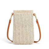 Mini Crossbody Beach Bag Straw Purse Lipstick Satchel