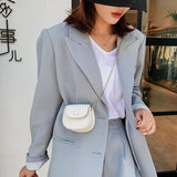 Summer Mini Chain Saddle Bag Small Handbag Shoulder Messenger Crossbody