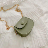 Summer Mini Chain Saddle Bag Small Handbag Shoulder Messenger Crossbody