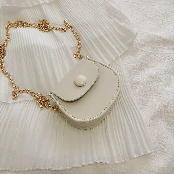 Summer Mini Chain Saddle Bag Small Handbag Shoulder Messenger Crossbody