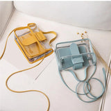 Transparent PVC Jelly Bucket Bag Small Shoulder Crossbody Messenger