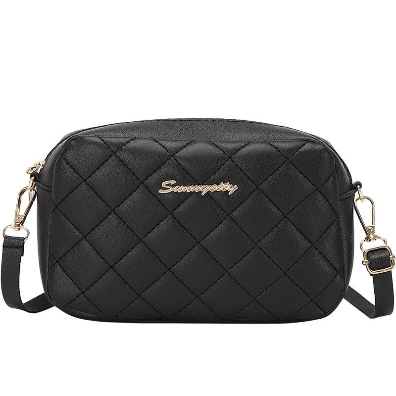 Small Messenger Handbags Lingge Embroidery Camera Shoulder Bag Chain Crossbody