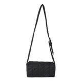 Quilted Crossbody Bag with Belt Buckle