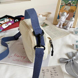Cute Cartoon Print Mini Handbag Canvas Shoulder Bag