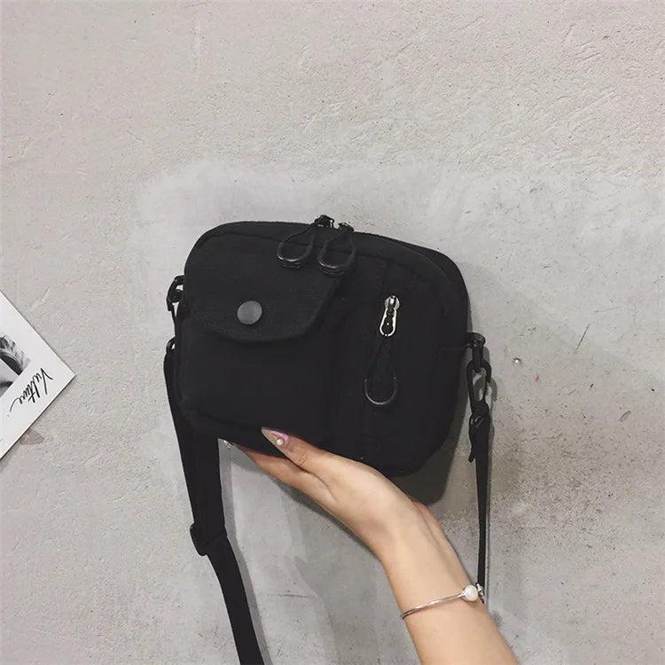 Canvas Women Bags Solid Casual Shoulder Messenger Bag Handbag Outdoor Bag