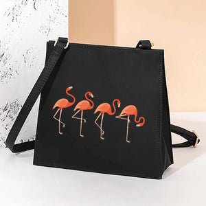 Flamingo Square Bag Ladies Messenger Bag Crossbody Cosmetic Tote