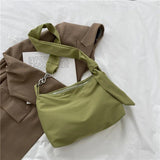 Nylon Crossbody Bag for Women with Removable Chain Strap