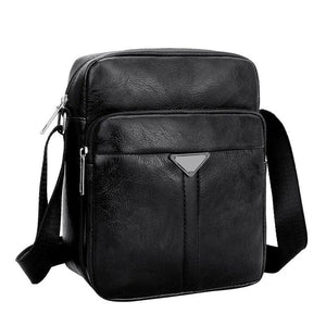 Men's PU Leather Shoulder Bag Multi-layer Crossbody Handbag