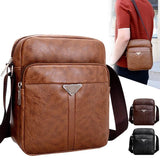 Men's PU Leather Shoulder Bag Multi-layer Crossbody Handbag