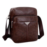 Men's PU Leather Shoulder Bag Multi-layer Crossbody Handbag