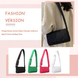 Quilted Crossbody Sling Bag Small Square Flap Pocket