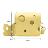 Cheese Shaped Mini Bags For Women Earphone Lipstick Handbags