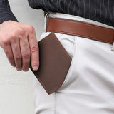 RFID Leather Men's Wallet Crazy Horse Dollar Clip