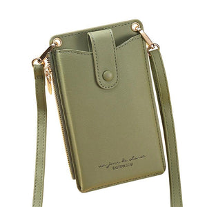 PU Leather Wallet Ladies Mobile Phone Messenger Bag