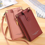 PU Leather Wallet Ladies Mobile Phone Messenger Bag