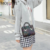 Print Mini Handbag Women PU Leather Crossbody Tote Bag