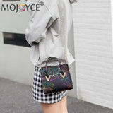 Print Mini Handbag Women PU Leather Crossbody Tote Bag