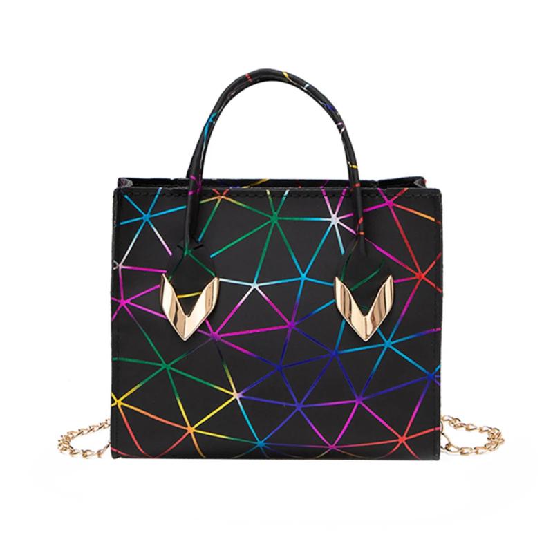 Print Mini Handbag Women PU Leather Crossbody Tote Bag