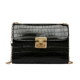 Crocodile Pattern Small Square Bag Women One Piece Version One-shoulder Messenge