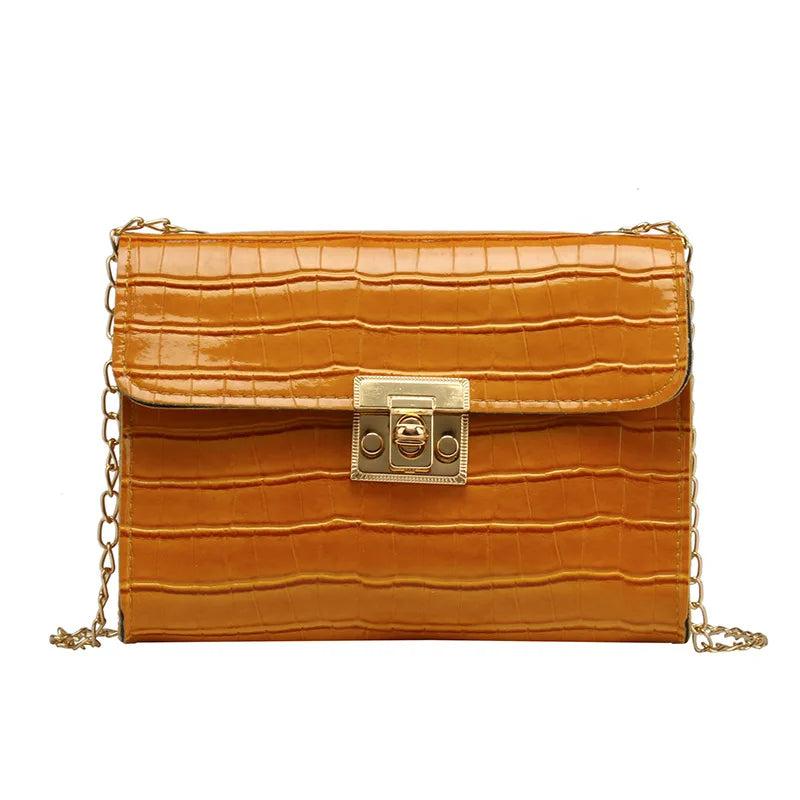 Crocodile Pattern Small Square Bag Women One Piece Version One-shoulder Messenge