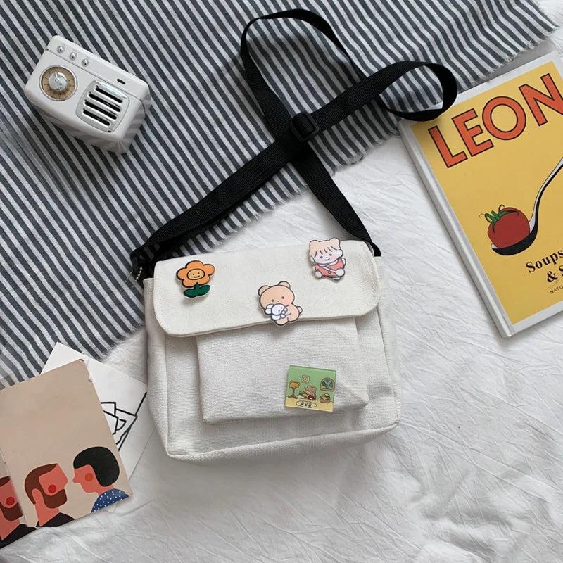 Canvas Small Bag Japanese Harajuku Diagonal Wild Student Girl Shoulder Bag