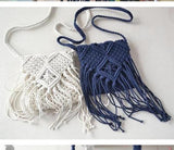 Cotton Cord Woven Tassel Crossbody Bag for Mobile Phone