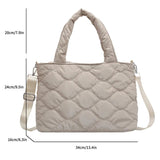 Winter Nylon Cotton-padded Shoulder Bag Large Capacity Crossbody Tote