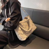Winter Nylon Cotton-padded Shoulder Bag Large Capacity Crossbody Tote
