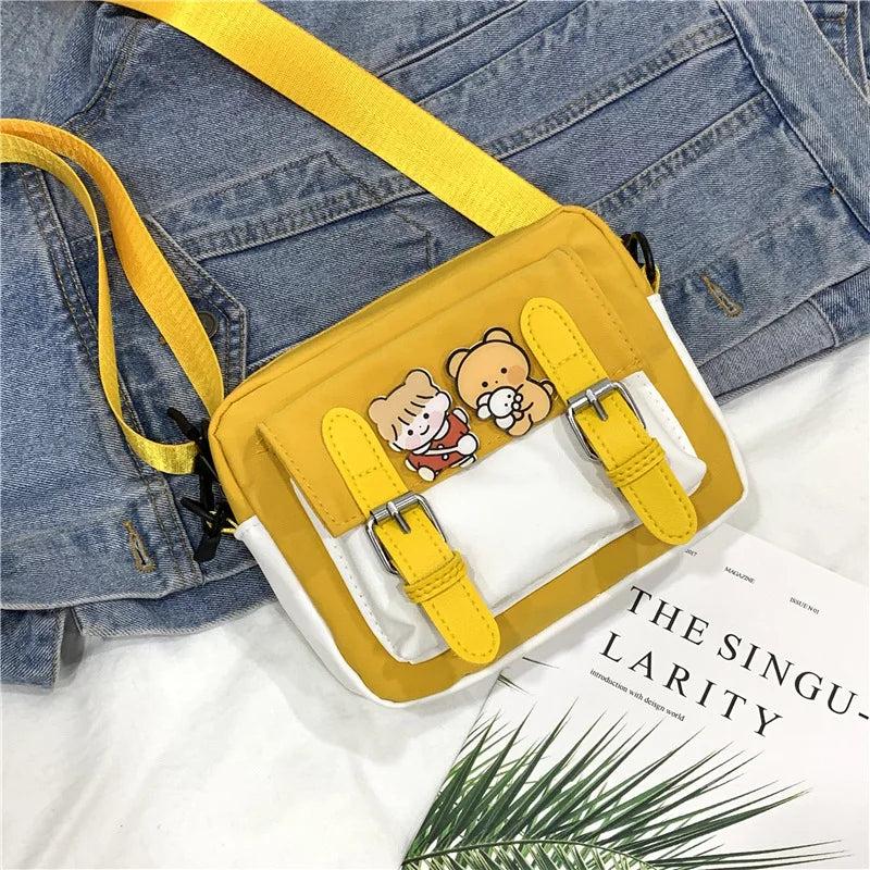 Anime Shoulder Bag Cartoon Casual Canvas Messenger Bag for Women
