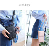 Multifunctional Mini Shoulder Bag Leather Clutch Handbag