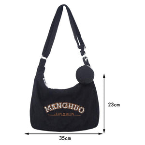 Embroidered Bear Canvas Clutch Purse Handbag