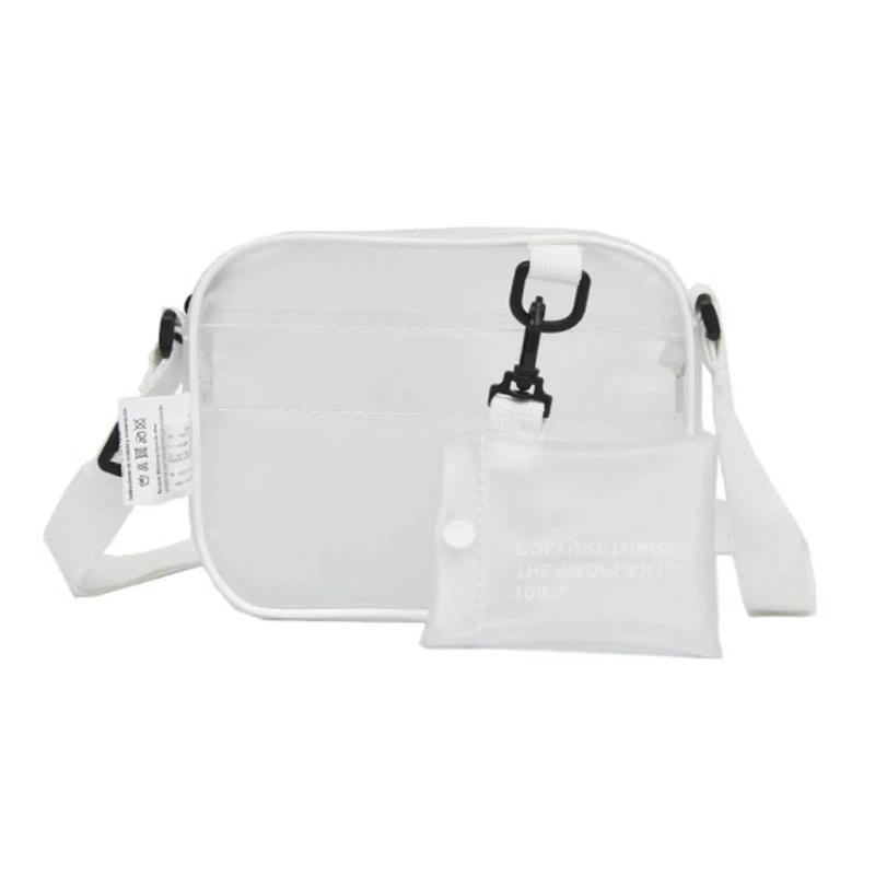 Clear Crossbody Bag PVC Transparent Jelly Handbag Small Phone Shoulder Bag
