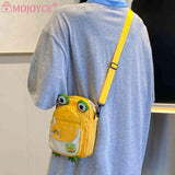 Cartoon Animal Girl Nylon Mobile Phone Bag with Earphone Hole
