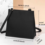 Square Shoulder Bag Soft Crossbody Tote Handbag for Women