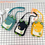 Cartoon Animal Commute Bag Nylon Mobile Phone Bag with Earphone Hole