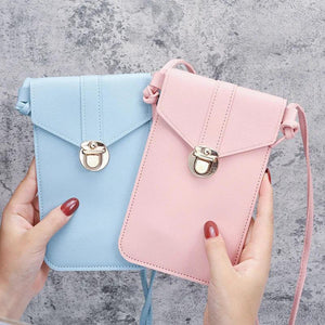 Women's Touch Screen Cell Phone Purse Smartphone Wallet PU Leather Handbag