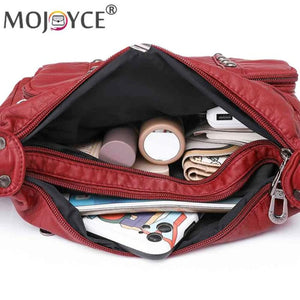 Women's Soft PU Leather Tote Bag for Weekend Vacation