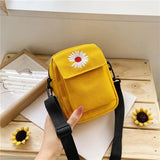 Women Shoulder Bag Summer Bag Daisy Bag Casual Tote Outdoor Canvas Handbag