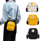 Women Shoulder Bag Summer Bag Daisy Bag Casual Tote Outdoor Canvas Handbag