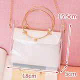 Lady Shoulders Bags Women PVC Jelly Package Female Chain Transparent Handbag