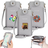 Leather Crossbody Bag Wallet for Women - 3D Pattern Mini Handbag