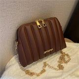 Women's Casual Shell Bag Chain Zipper Messenger Bags Shoulder Bag Tote Handbag C